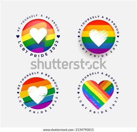 Set Lgbt Pride Logo 2022 Pride เวกเตอร์สต็อก ปลอดค่าลิขสิทธิ์