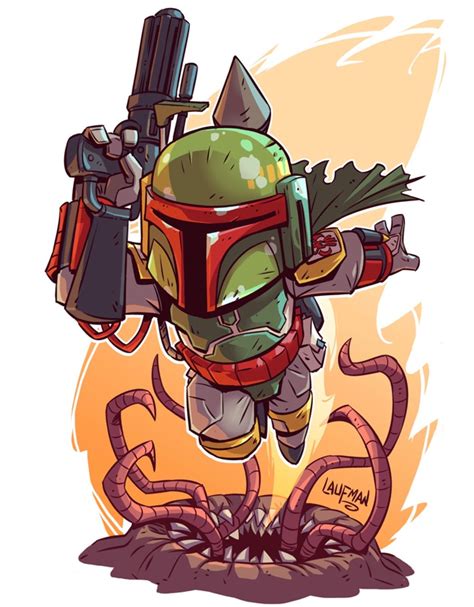 Derek Laufman Star Wars Boba Fett Star Wars Cartoon Star Wars Art