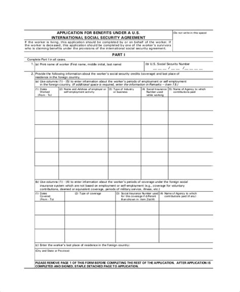 Free 8 Sample Social Security Application Forms In Pdf