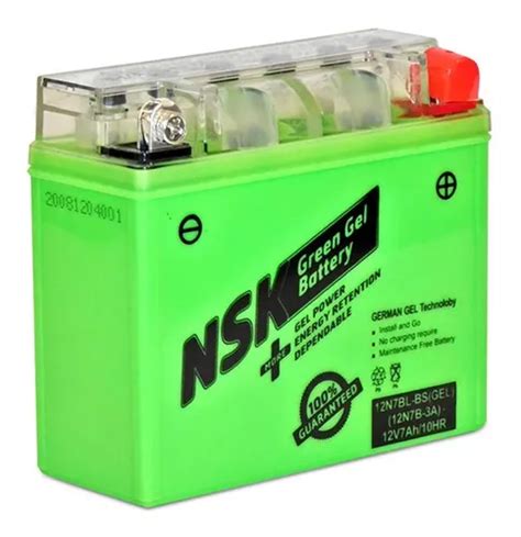 Bateria Moto Nsk Green Gel 12n7bl Bs 149x60x129 Mercadolibre