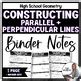 Constructing Parallel And Perpendicular Lines Binder Notes For Geometry