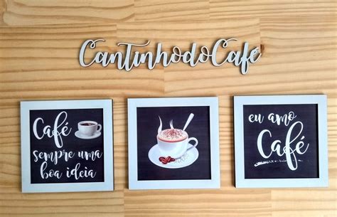 Lettering Cantinho do Café Branco e Quadrinhos Elo7