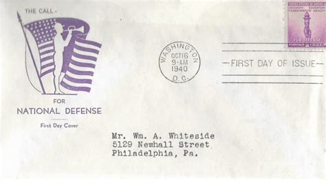 Fdc C National Defense Holland United States General