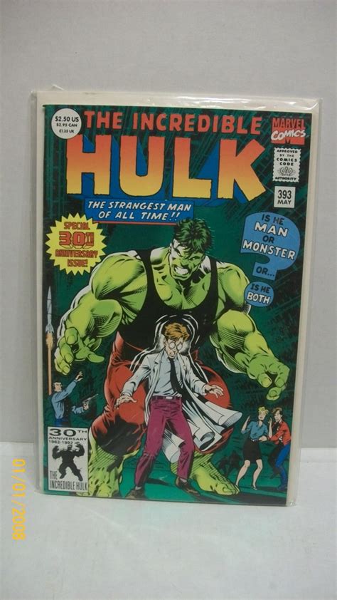 Incredible Hulk Th Anniversary Green Foil Cover Vf Nm Unread