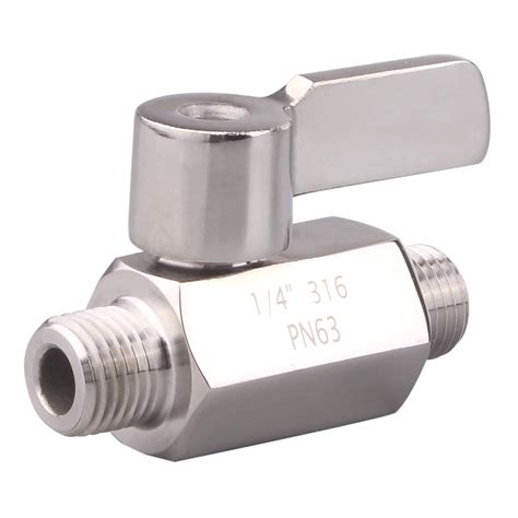 Dernord Stainless Ball Valve 1 4 Inch Npt Thread Male