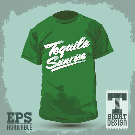 Tequila Sunrise T-Shirt Design | Graphics Designs