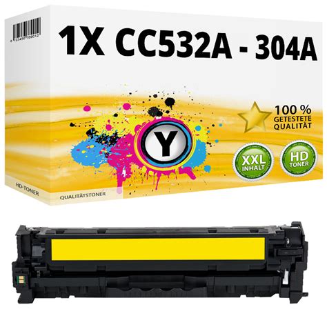 1 Xxl Toner Für Hp Color Laserjet Cm 2320 Fxi Cm 2320 N Cm 2320 Nf Cc532a Yellow Ebay