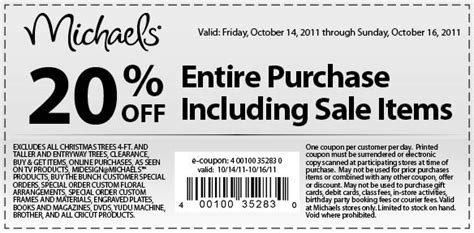 Printable Coupon Michaels