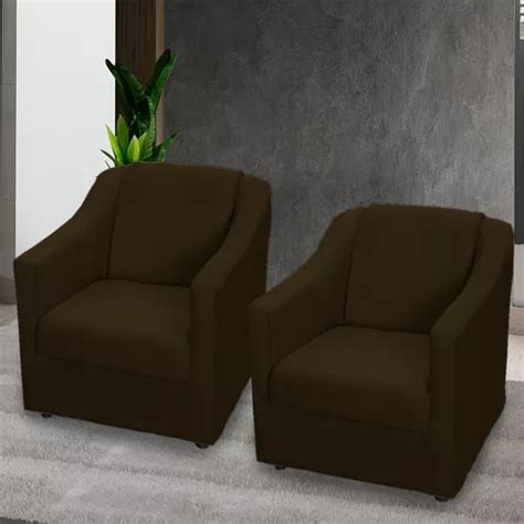 Kit de 2 sillones decorativos para oficina sala de recepción gamuza