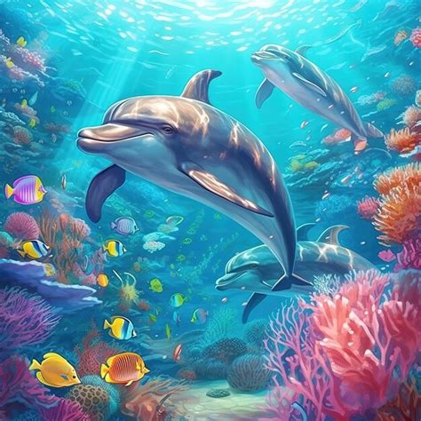 Premium AI Image | under the sea cartoon design