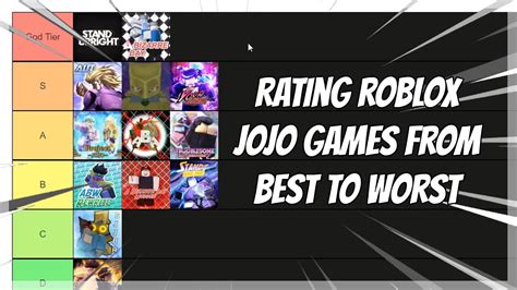 Ranking Roblox Jojo Games From Best To Worst Trends