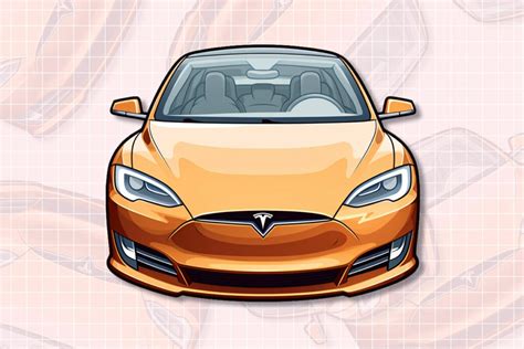 🚗🍊 Orange Tesla Model S Png Sticker Free And Transparent Wallpapers Clan