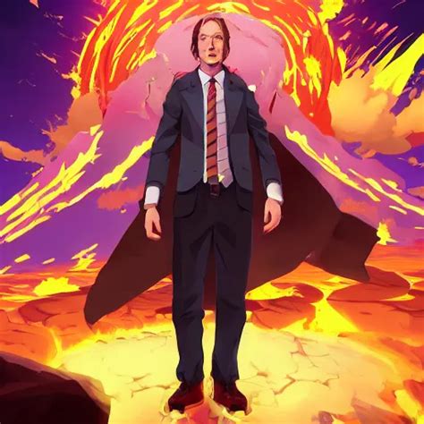 Portrait Of Saul Goodman Wielding The Element Of Stable Diffusion