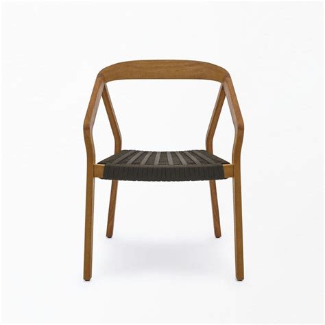 Contemporary Chair Pure Schoenhuber Franchi Rope Iroko Base