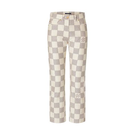 Damier Azur Mid Rise Jeans Women Ready To Wear Louis Vuitton