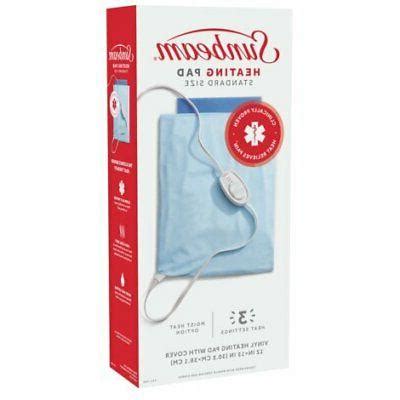 Sunbeam Moist/Dry Heating Pad, Light Blue, Standard Size