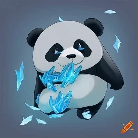 Blue ice anime panda on Craiyon