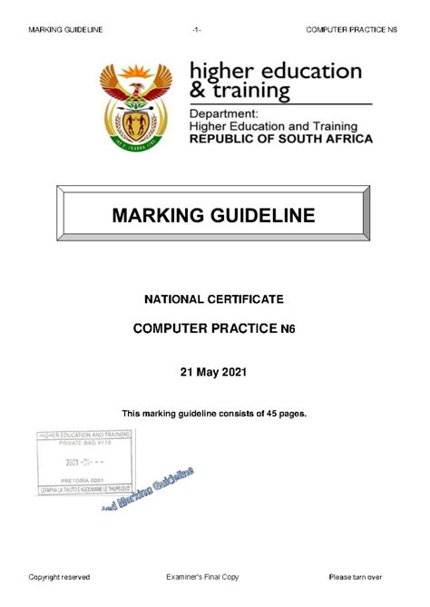 Office Practice N6 Exam Papers 3