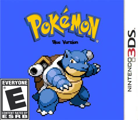 Pokemon Blue Version 3D Nintendo 3DS Box Art Cover by PiplupDesigns