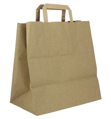 Bolsas de Papel Asa Plana Kraft 80g m² 28 17x29cm 250 Uds