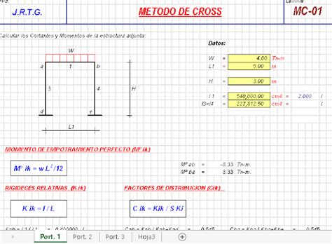 Calculo De Estructura Por El Metodo De Cross