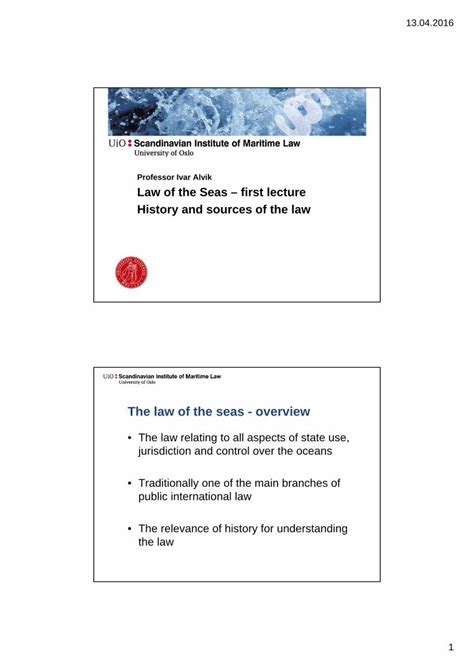 Pdf The Law Of The Seas Overvie Law Of The Seas Overview • Extension Of Territorial