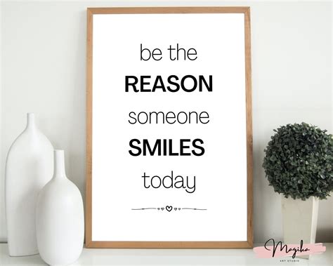 Short Motivation Quotes Wall Frame Printable Wall Art, Be the Reason ...