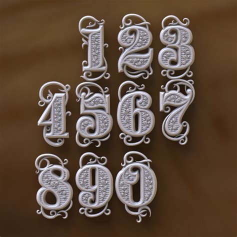 3D Printable numbers by Tishchenkov Dmitrii