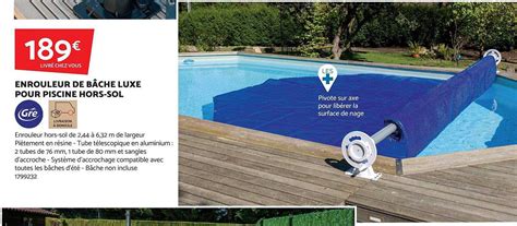 Promo Enrouleur De Bâche Luxe Pour Piscine Hors sol Gré chez Bricorama