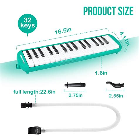 Snapklik Soulmate Melodica Keys Double Mouthpiece Air Piano