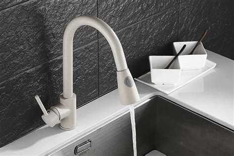 TISH Modern Matte Nude Extendable Tap Faucet Furniture Home Living