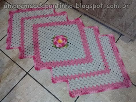 Tapete Diagonal Flor Encomenda Amor Em Cada Pontinho