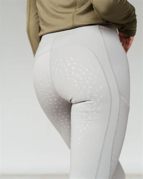 Millie Grey Drizzle Classic Riding Leggings Pomme