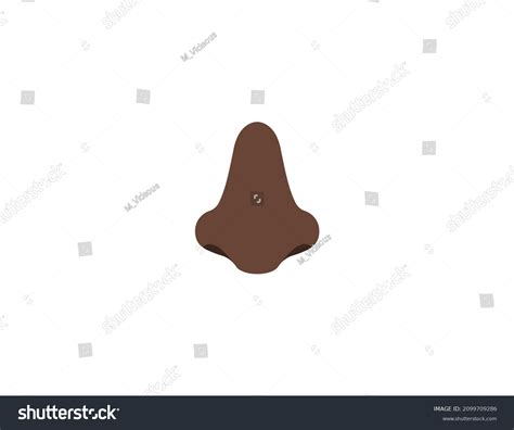 Human Nose Emoji Gesture Dark Skin Stock Vector (Royalty Free) 2099709286