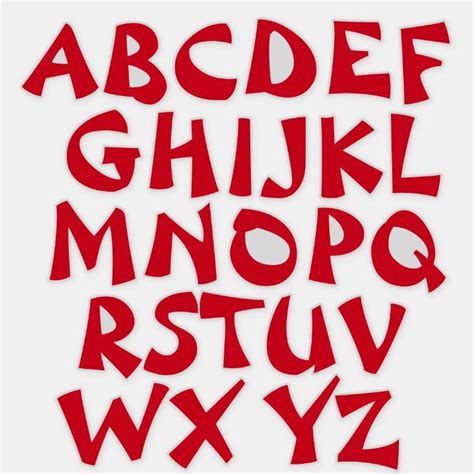 Red Letters Transparent Alphabet Wall Sticker | Zazzle | Hand lettering ...