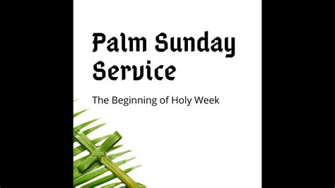 Palm Sunday April 5 2020 Youtube