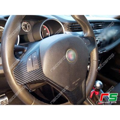 Adesivi Alfa Romeo Mito Giulietta Carbon Look Decal Cover Volante