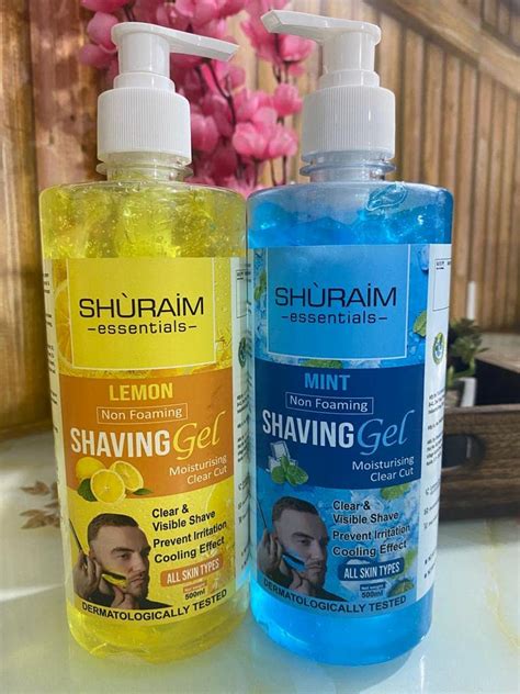 Shuraim Essentials Lemon Mint Combo Shaving Gel Non Foaming Clear Cut