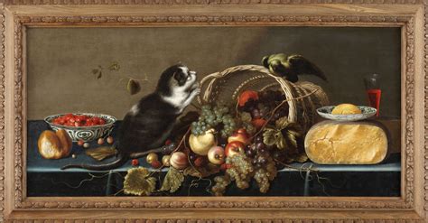 Nature Morte Au Chaton Et Au Perroquet Ma Tre Des Chatons Milieu Du