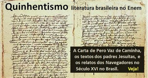 Quinhentismo Aula De Revis O Para Prova De Literatura Enem