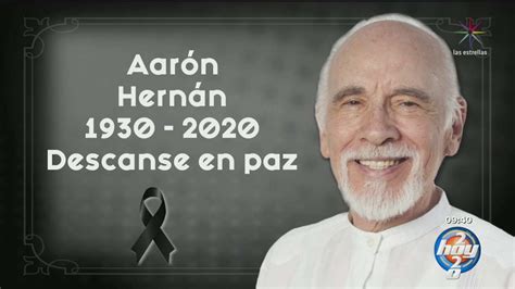 ¿quién Fue Aarón Hernán El Primer Actor Con Una Amplia Trayectoria En Cine Teatro Y Televisión