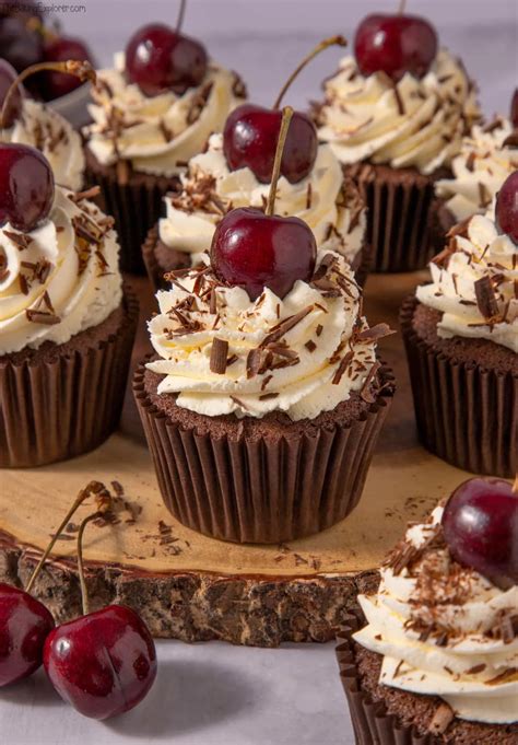 Black Forest Cupcakes The Baking Explorer