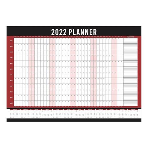 Buy Wall Planner A Size Year Calendar Organiser Runs Jan To Dec