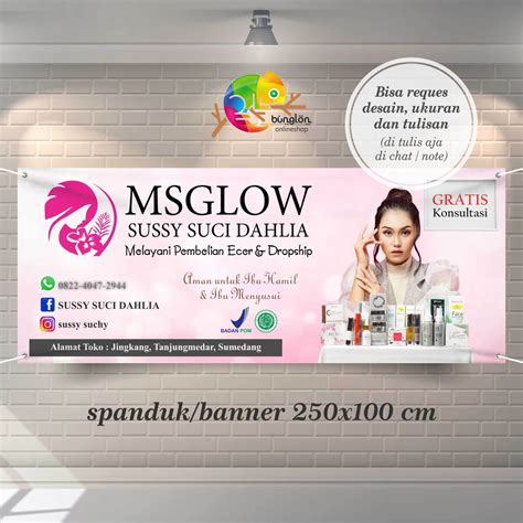 Jual Spanduk Banner Ms Glow Agen Reseller Shopee Indonesia