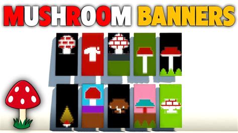 How To Make Mushroom Banners Design In Minecraft Steve Craft YouTube