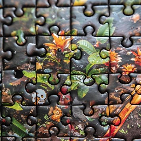 assembled puzzle pieces image puzzle blue jigsaw