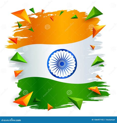 Tricolor Indian Flag Background For Republic And Independence Day Of