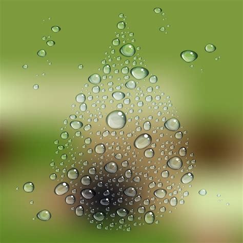 Fondo Borroso Abstracto Con Gotas De Agua Transparentes Vector Premium