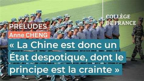 La Chine Est Donc Un Tat Despotique Dont Le Principe Est La Crainte