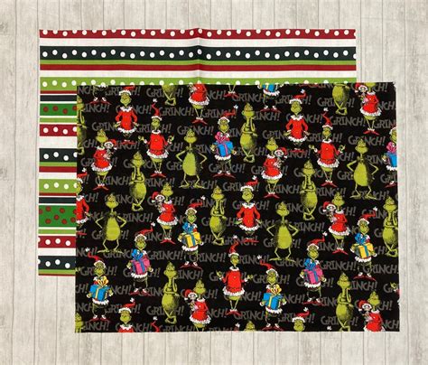 Grinch Christmas Placemats Grinch Home Decorations Whoville Etsy